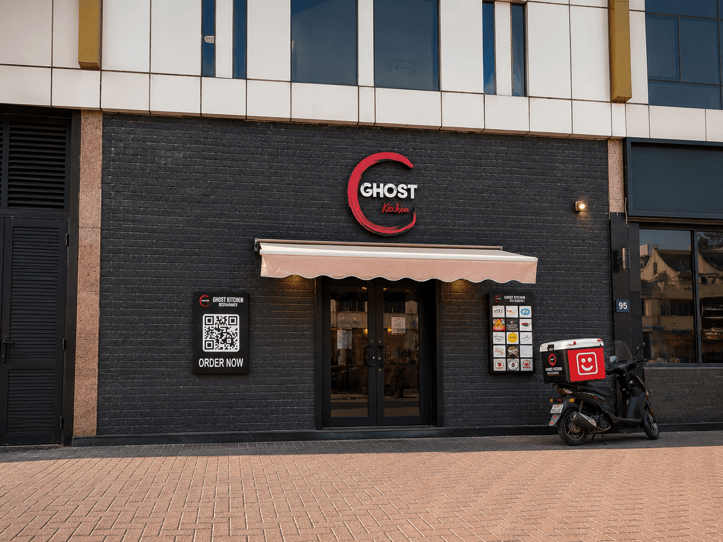 Chefs preparing orders in Ghost Kitchen facility